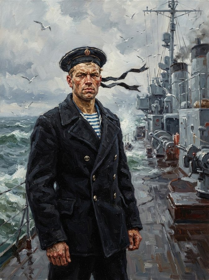 Портрет в стиле «Моряк-балтиец»