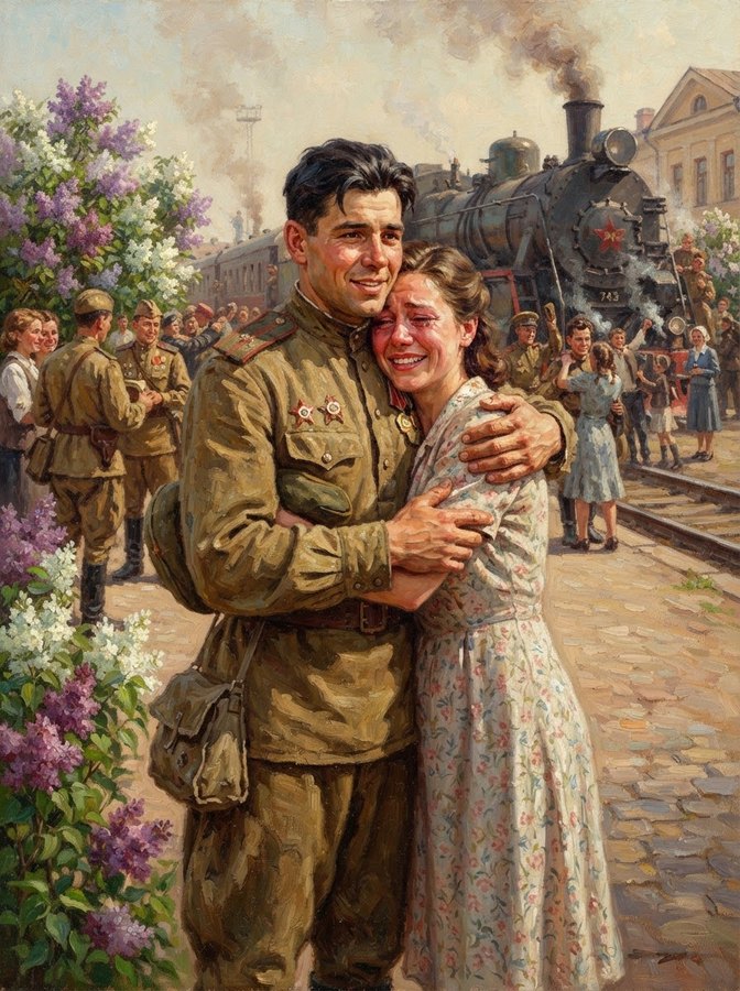 Портрет в стиле «Встреча. Май 1945»