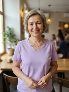 Исходное фото: женщина, 55 лет