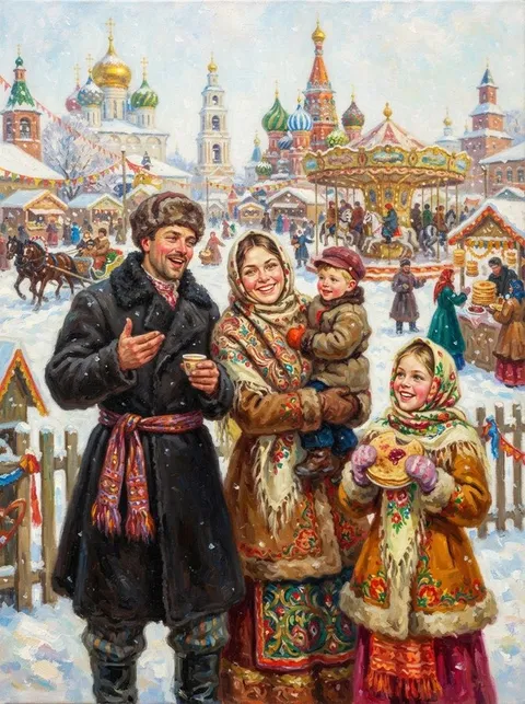 Портрет в стиле «Масленица»