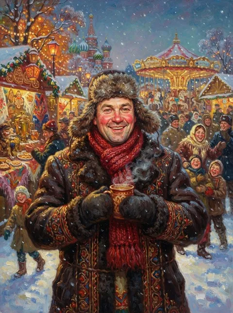 Портрет в стиле «Зимняя ярмарка»