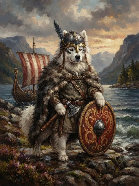 Портрет в стиле «Хвостатый викинг»
