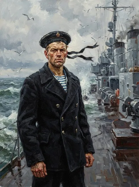 Портрет в стиле «Моряк-балтиец»