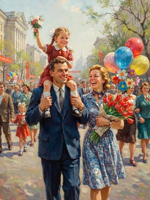 Портрет в стиле «Первомай»